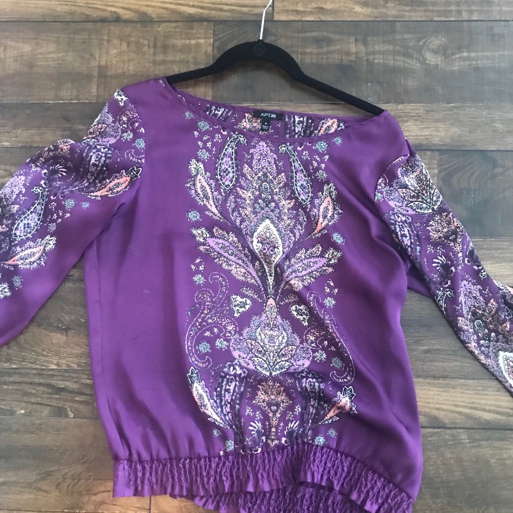 Silky material beautiful top.